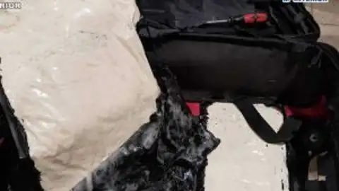 La Policía Nacional incauta de droga en el aeropuerto Escondida en una maleta