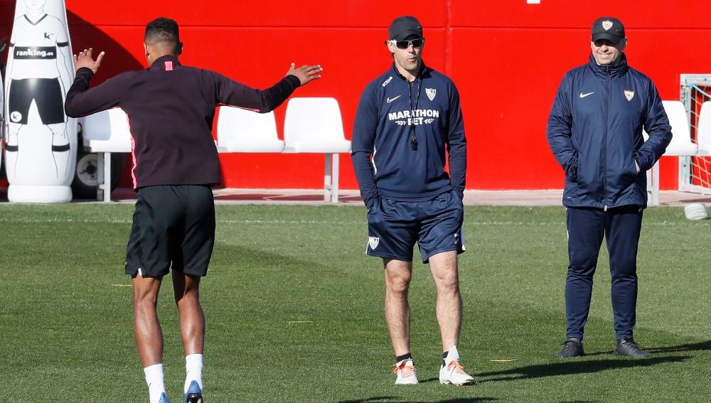 Julen Lopetegui, en un entrenamiento del Sevilla F.C.