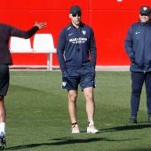 Julen Lopetegui, en un entrenamiento del Sevilla F.C.
