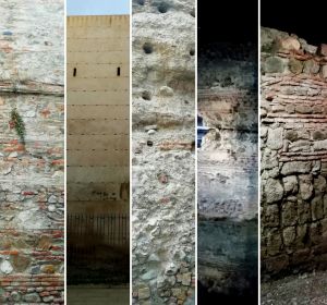 Distintos puntos de la muralla de Málaga Distintos puntos de la muralla de Málaga