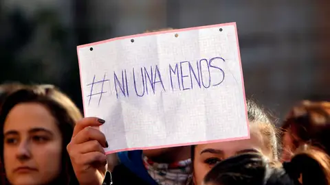 Imagen de una concentración contra la violencia machista Imagen de una concentración contra la violencia machista