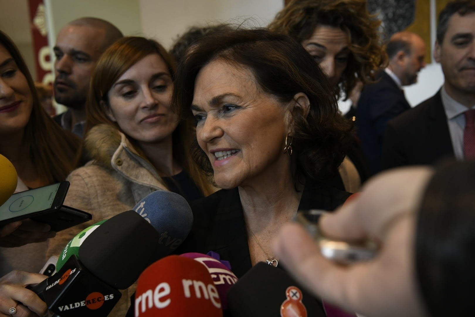 Calvo defiende en Ciudad Real el pacto PSOE-Unidas Podemos y se reivindica como vicepresidenta del Gobierno Calvo defiende en Ciudad Real el pacto PSOE-Unidas Podemos y se reivindica como vicepresidenta del Gobierno