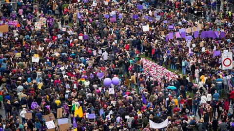 Una manifestación del 8-M del año pasado. Coronavirus