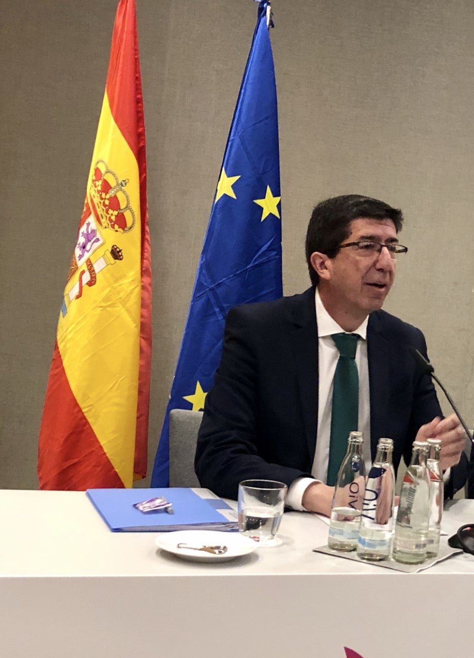 Juan Marín aboga por la implantación del pasaporte covid Juan Marín aboga por la implantación del pasaporte covid