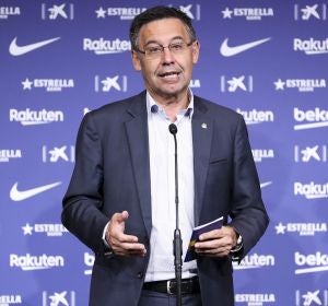 Josep Maria Bartomeu durante una rueda de prensa Josep Maria Bartomeu durante una rueda de prensa