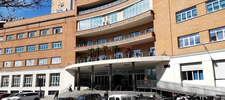 Vista de la entrada del Hospital de Fundación Jiménez Díaz, este miércoles en Madrid Vista de la entrada del Hospital de Fundación Jiménez Díaz, este miércoles en Madrid