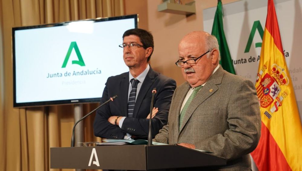Comparecencia del vicepresidente de la Junta de Andalucía y el consejero de Salud