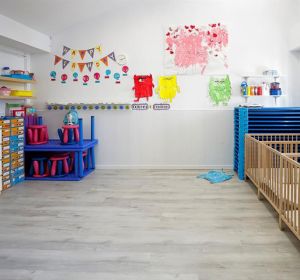 Sala de juegos desierta de una guardería de Madrid Sala de juegos desierta de una guardería de Madrid