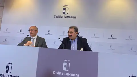 Juan Camacho y Jesus Fernández Sanz durante la rueda de prensa en Toledo Juan Camacho y Jesus Fernández Sanz durante la rueda de prensa en Toledo