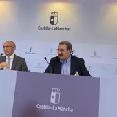 Juan Camacho y Jesus Fernández Sanz durante la rueda de prensa en Toledo Juan Camacho y Jesus Fernández Sanz durante la rueda de prensa en Toledo