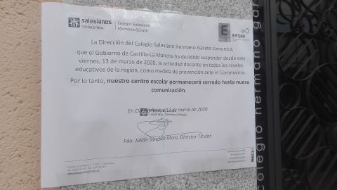 Los colegios e institutos de Ciudad Real cierran desde este viernes