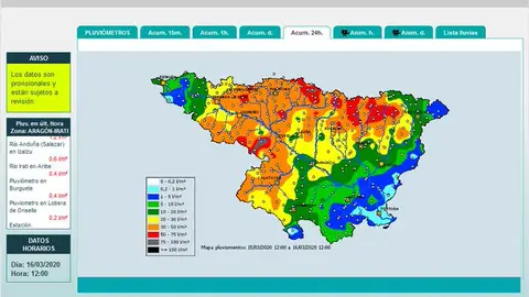 Mapa de la Confederación del Ebro Mapa de la Confederación del Ebro