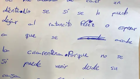 Carta de una niña sobre el ratoncito Pérez Carta de una niña sobre el ratoncito Pérez