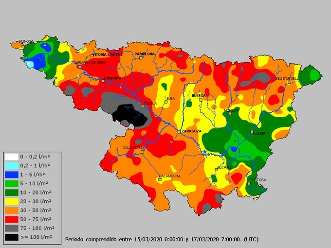 La crecida ordinaria comienza a llegar a Aragón La crecida ordinaria comienza a llegar a Aragón
