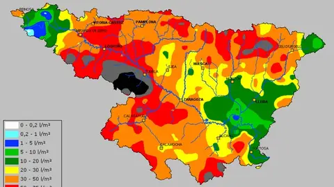 Mapa de las precipitaciones de las últimas horas Mapa de las precipitaciones de las últimas horas