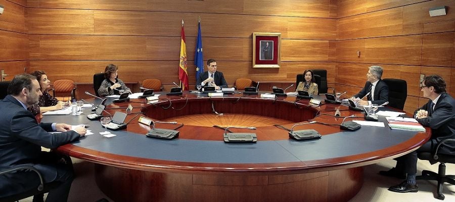 El presidente del Gobierno, Pedro Sánchez preside la reunión del Consejo de Ministros El presidente del Gobierno, Pedro Sánchez preside la reunión del Consejo de Ministros