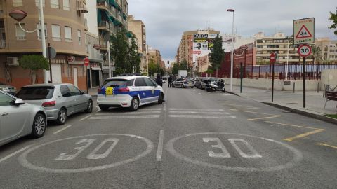 Control de la Polic&iacute;a Local de Elche durante el periodo decretado como estado de alarma.