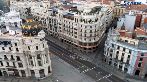 La Gran V&iacute;a completamente vac&iacute;a