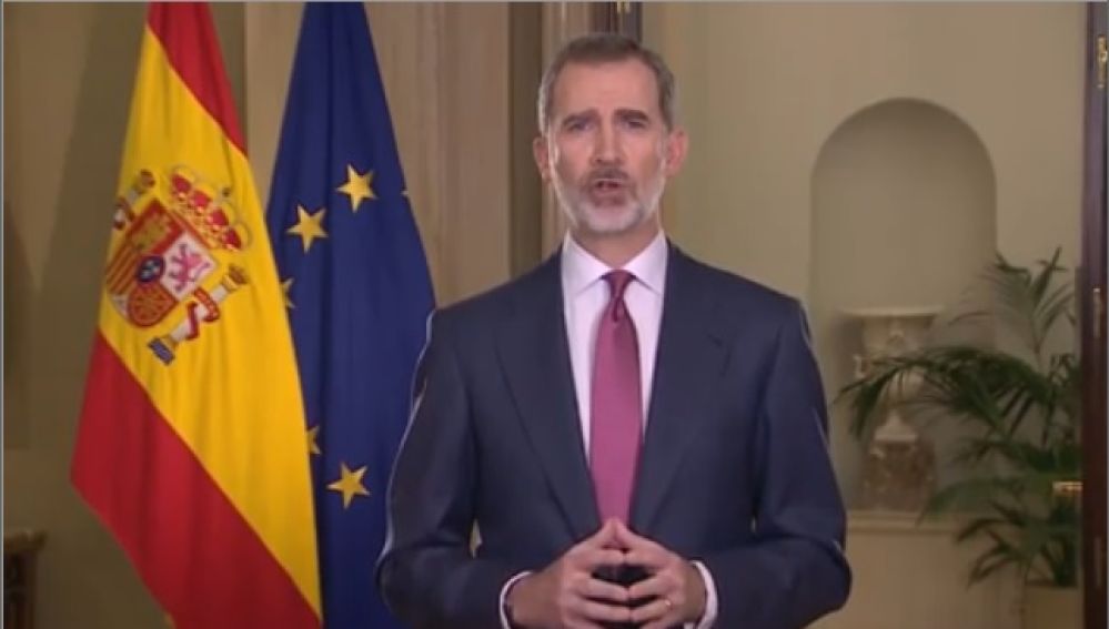 El rey Felipe VI dirigiéndose a los ciudadanos El rey Felipe VI dirigiéndose a los ciudadanos