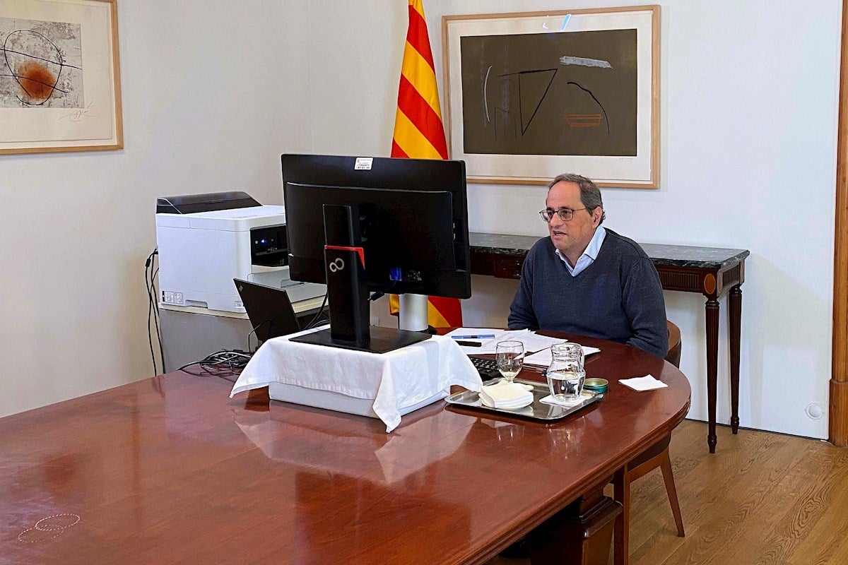 Torra rectifica y recurre al Ejército para desinfectar las residencias Torra rectifica y recurre al Ejército para desinfectar las residencias