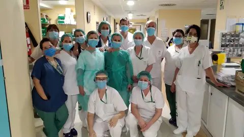 Equipo médico Hospital Virgen de las Nieves de Granada Segunda prueba de los respiradores Andalucía Respira