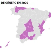 Mapa de la violencia de género en España a 4 de abril de 2020 Mapa de la violencia de género en España a 4 de abril de 2020