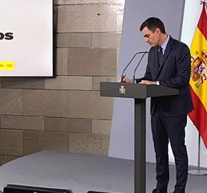 Pedro Sánchez en rueda de prensa Pedro Sánchez en rueda de prensa