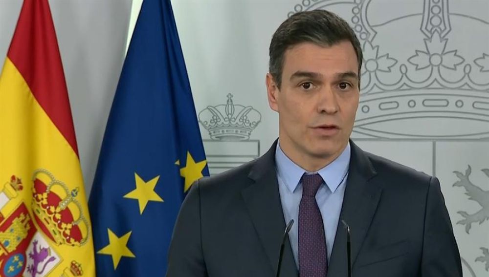 Comparecencia de Pedro Sánchez para anunciar la prórroga del estado de alarma hasta el 26 de abril 