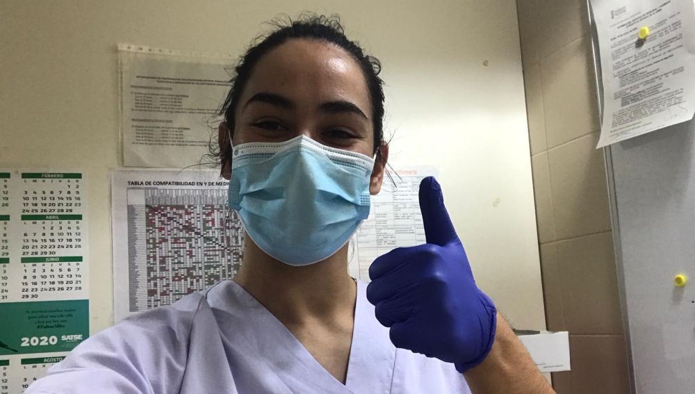 La enfermera Laura Hernández, una de las estrellas de la Liga Guerreras Iberdrola.