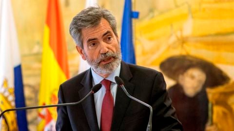 El Presidente del Consejo General del poder judicial y del Tribunal Supremo, Carlos Lesmes. 