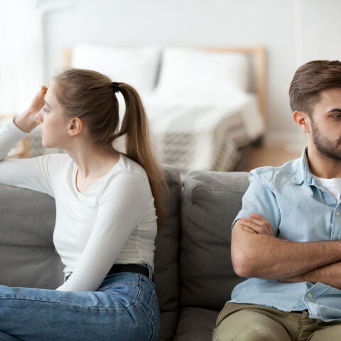 Pareja enfadada
