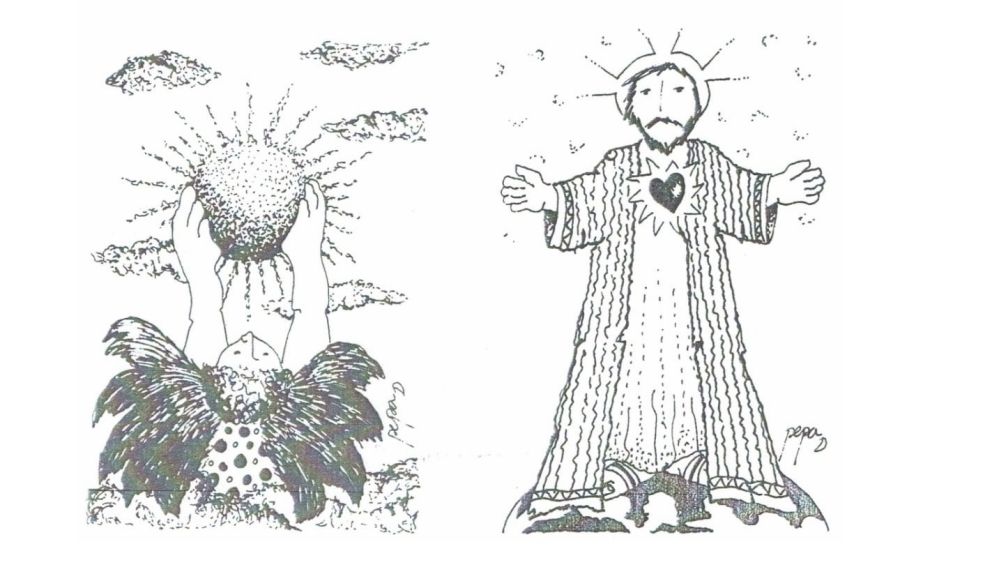 Dibujo para las aleluyas de la artista ilicitana Pepa Ferrández.