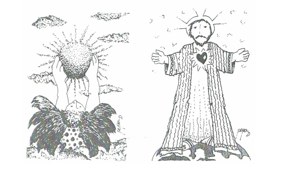 Dibujo para las aleluyas de la artista ilicitana Pepa Ferrández. Dibujo para las aleluyas de la artista ilicitana Pepa Ferrández.