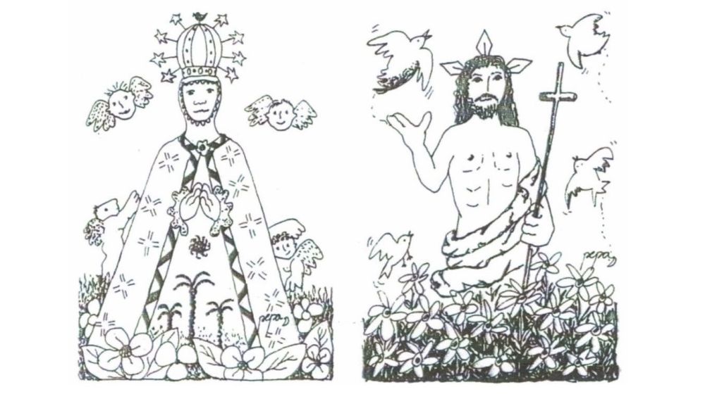 Dibujo para las aleluyas de la artista ilicitana Pepa Ferrández.