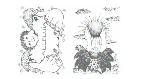 Dibujo para las aleluyas de la artista ilicitana Pepa Ferr&aacute;ndez.