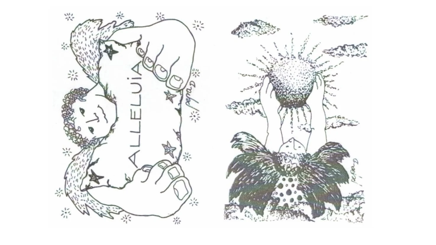 Dibujo para las aleluyas de la artista ilicitana Pepa Ferrández. Dibujo para las aleluyas de la artista ilicitana Pepa Ferrández.
