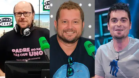 Santiago Segura, El Monaguillo y Álex Clavero Santiago Segura, El Monaguillo y Álex Clavero