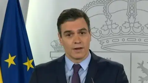 Comparecencia de Pedro Sánchez en La Moncloa Comparecencia de Pedro Sánchez en La Moncloa