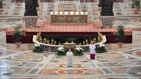 El Papa Francisco durante la misa del Día de la Resurrección El Papa Francisco durante la misa del Día de la Resurrección