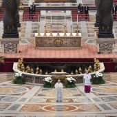 El Papa Francisco durante la misa del Día de la Resurrección