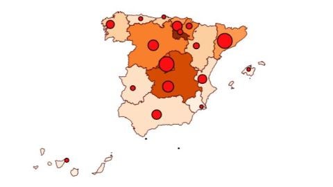 Mapa del coronavirus hoy martes 14 de abril
