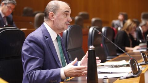 Javier Lamb&aacute;n, durante su comparecencia en las Cortes