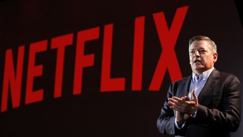 Ted Sarandos, director de contenido de Netflix, durante una conferencia
