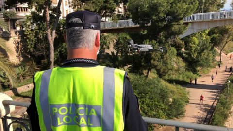 Dron de la Polic&iacute;a Local de Elche.
