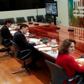 El presidente del Gobierno, Pedro Sánchez, mantiene una videoconferencia con los presidentes autonómicos