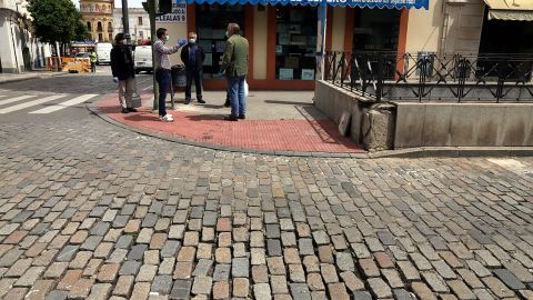 Una instant&aacute;nea del cruce de la calle Corredera con Plaza Esteve