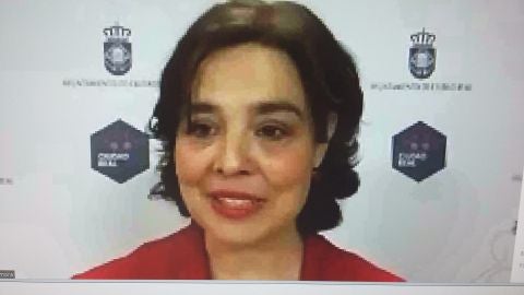 Pilar Zamora, durante la rueda de prensa por videoconferencia Pilar Zamora, durante la rueda de prensa por videoconferencia