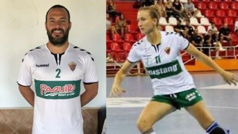 Nico L&oacute;pez e Ivet Musons, del Club Balonmano Elche.