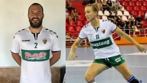 Nico López e Ivet Musons, del Club Balonmano Elche. Nico López e Ivet Musons, del Club Balonmano Elche.