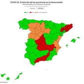 Mapa de las provincias que pasan a la Fase 1 Mapa de las provincias que pasan a la Fase 1